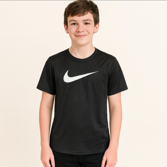Nike Other - Nike Black Skater Logo Running Youth Tee Sz Lg